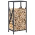 Leñero antracita 34x25x70 cm Acero laminado en