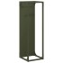 Leñero verde oliva 25x25x80 cm Acero laminado en