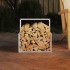Leñero blanco 40x40x40 cm Acero laminado en