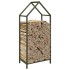 Leñero verde oliva 40x25x90 cm Acero laminado en