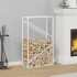 Leñero blanco 60x25x100 cm Acero laminado en