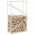 Leñero blanco 60x25x100 cm Acero laminado en