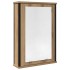 Mueble de baño con espejo de roble artesanal 42x12x60