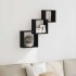 Estante cubos pared madera ingeniería roble negro 68x15x68