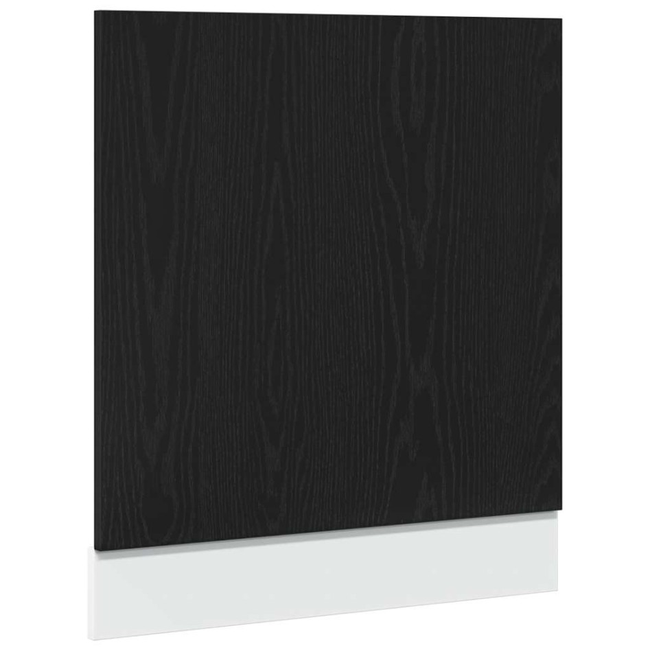 Panel para lavavajillas madera roble negro 60x1,5x67
