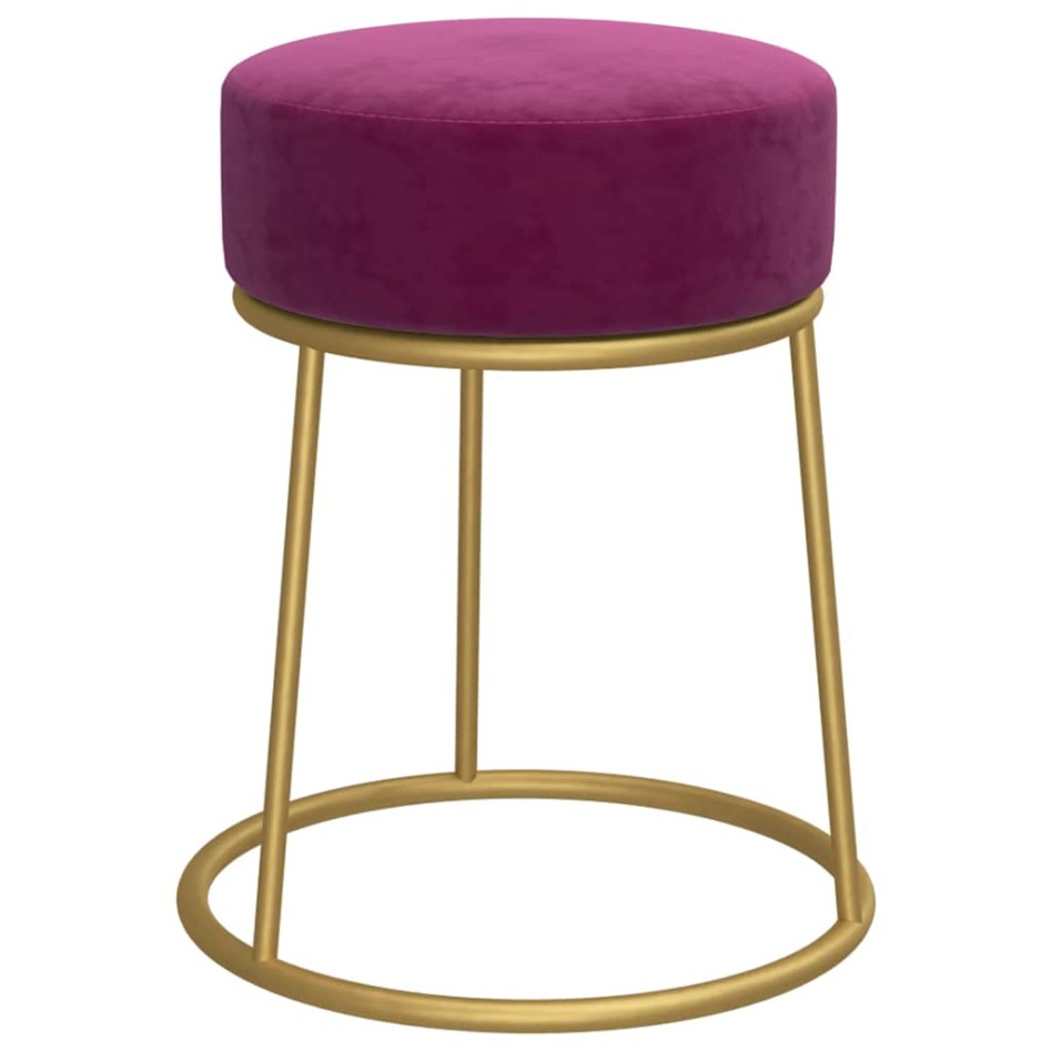 Hocker redondo morado