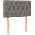 Cama box spring con colchón y LED tela gris oscuro 80x200