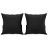 Cojines decorativos 2 uds cuero sintético negro 40x40