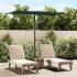 Sombrilla de jardín con palo de aluminio verde 180x110