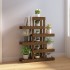 Soporte plantas madera maciza pino marrón miel 85x25x109,5