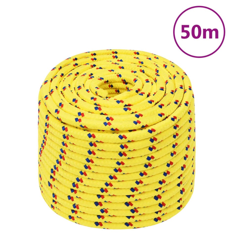 Cuerda de barco polipropileno amarillo 12 mm 50