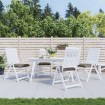 Cojines de silla de jardín 4 uds tela Oxford taupé 40x40x7 cm
