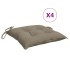 Cojines de silla de jardín 4 uds tela Oxford taupé 40x40x7