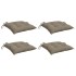 Cojines de silla de jardín 4 uds tela Oxford taupé 40x40x7