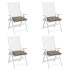 Cojines de silla de jardín 4 uds tela Oxford taupé 40x40x7