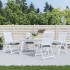 Cojines de silla de jardín 4 uds tela gris 40x40x7