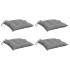 Cojines de silla de jardín 4 uds tela gris 40x40x7