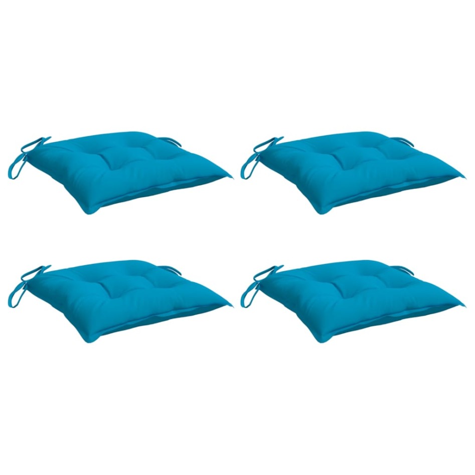 Cojines de silla de jardín 4 uds tela Oxford azul 40x40x7