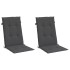 Cojines silla respaldo alto 2 uds tela gris antracita