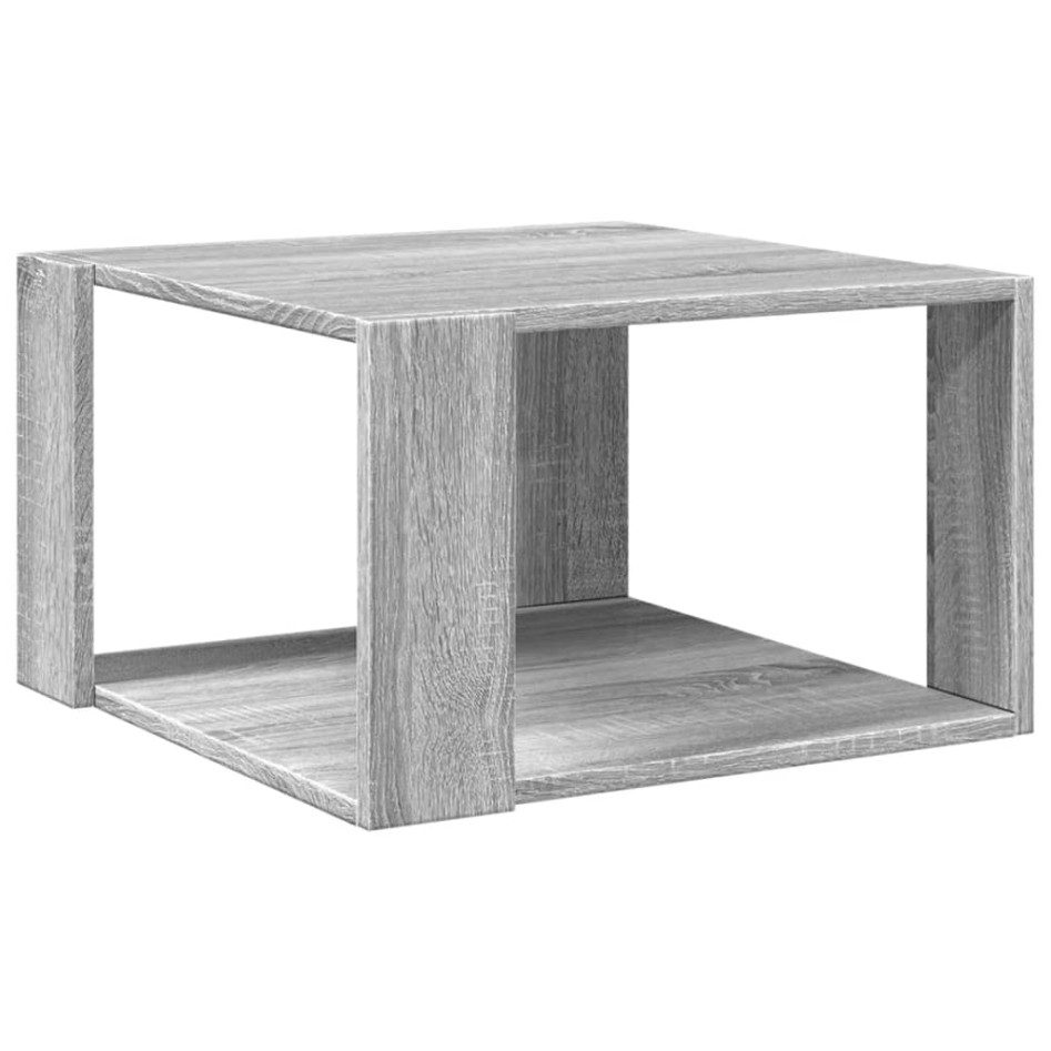 Mesa de centro madera de ingeniería gris Sonoma 51,5x51,5x30