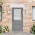 Marquesina para puerta PC gris y transparente 120x75