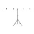 Soporte para fondos en forma de T negro 201x60x(70-200)