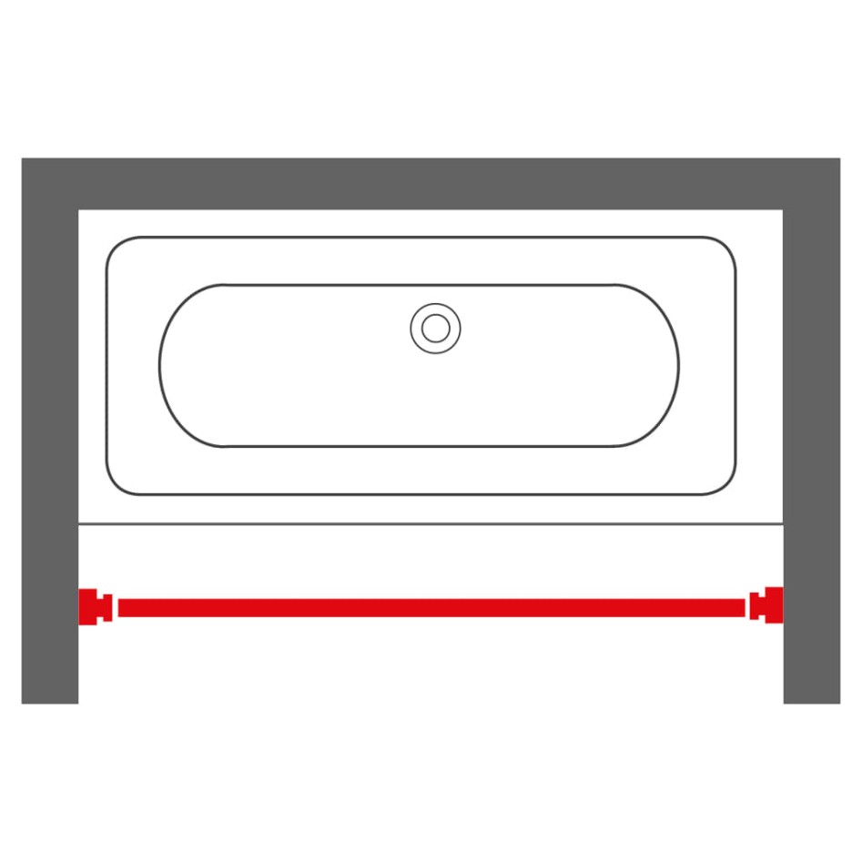 Sealskin Barra telescópica para cortina de ducha cromada 255