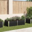 Jardinera elevada acero galvanizado gris antracita 160x80x45 cm