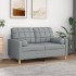 Cojines decorativos 2 uds tela gris claro Ø15x50