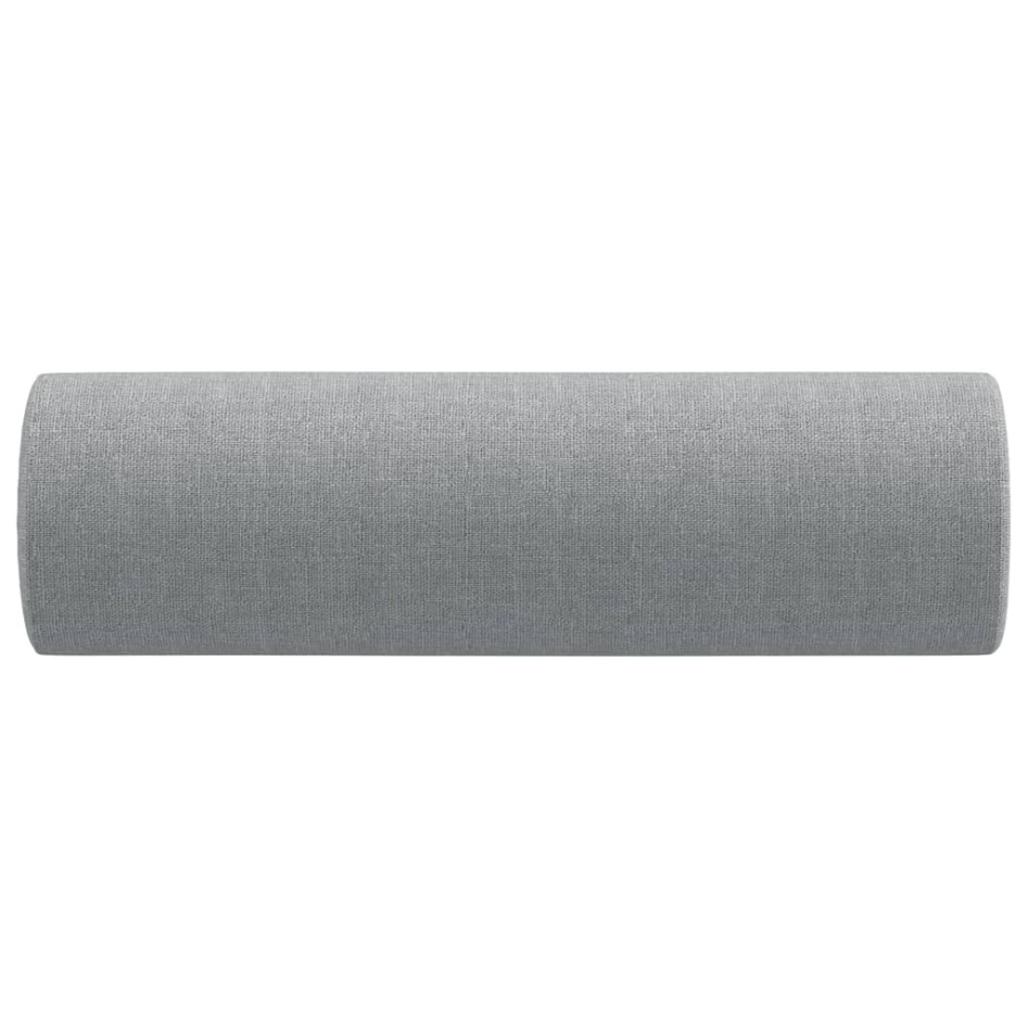 Cojines decorativos 2 uds tela gris claro Ø15x50