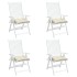 Cojines de silla de jardín 4 uds tela Oxford crema 40x40x7