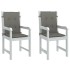 Cojines para silla respaldo bajo 2 ud tela gris oscuro