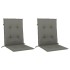 Cojines para silla respaldo bajo 2 ud tela gris oscuro