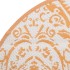 Alfombra de exterior ARAKIL naranja y blanca Ø160 cm