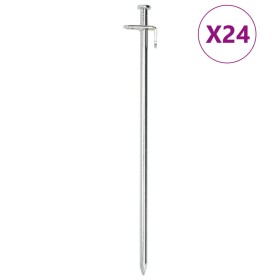 Clavijas para tienda 24 uds acero galvanizado 30 cm 8