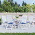 Cojines de silla de jardín 6 uds tela Oxford azul 50x50x3