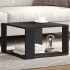 Mesa de centro madera de ingeniería negra 51,5x51,5x30