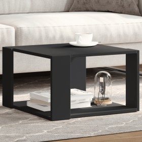 Mesa de centro madera de ingeniería negra 51,5x51,5x30