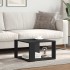 Mesa de centro madera de ingeniería negra 51,5x51,5x30