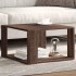 Mesa de centro madera ingeniería marrón roble 51,5x51,5x30