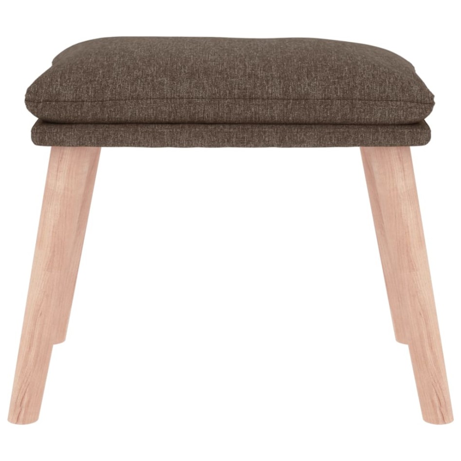 Reposapiés de tela color gris taupe 45x29,5x35