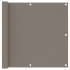 Toldo para balcón de tela oxford gris taupé 90x600
