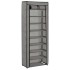Mueble zapatero de tela con funda gris 57x29x162