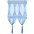 Cortina de macramé algodón azul 140x240