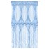 Cortina de macramé algodón azul 140x240