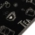 Alfombra de cocina lavable terciopelo negro Morning 60x180