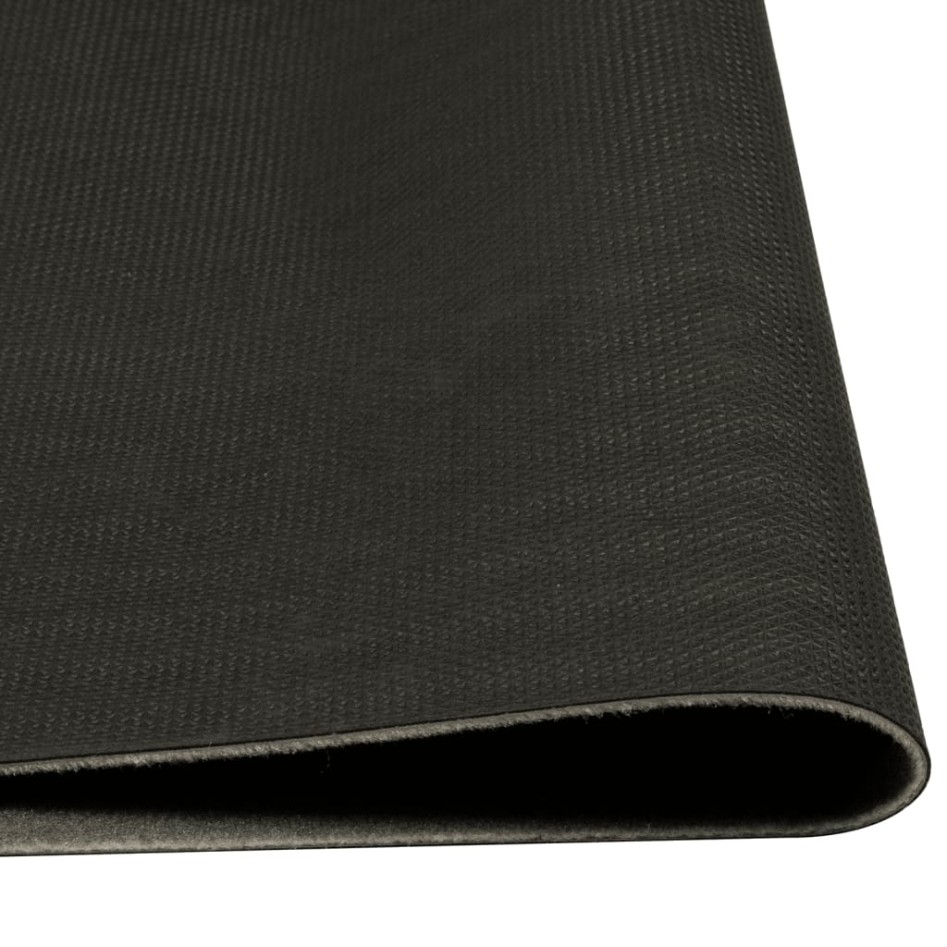 Alfombra de cocina lavable terciopelo negro Morning 60x180