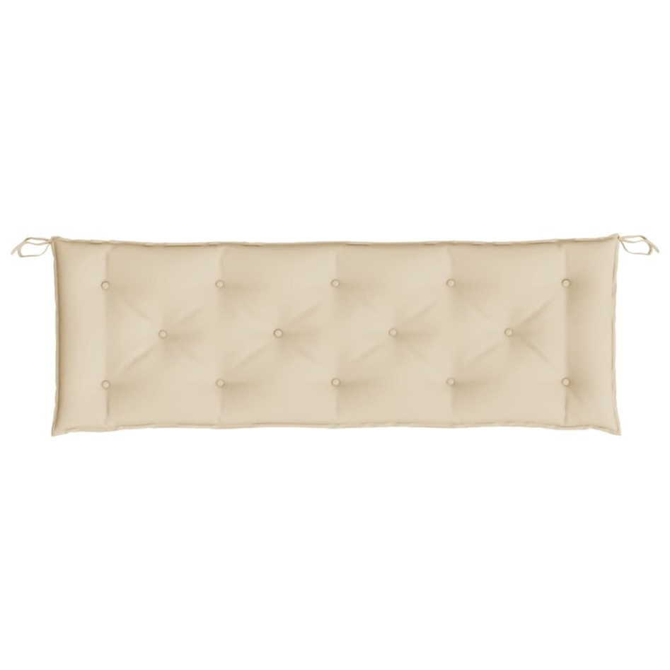 Cojín de banco de jardín tela Oxford beige 150x50x7