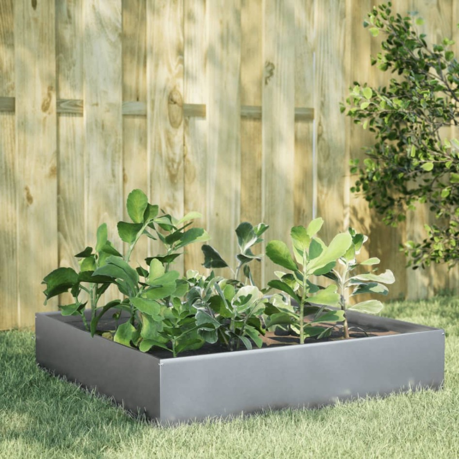 Jardinera de acero galvanizado 100x100x33,5