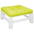 Cojín para sofá de palets de tela verde claro 70x70x12